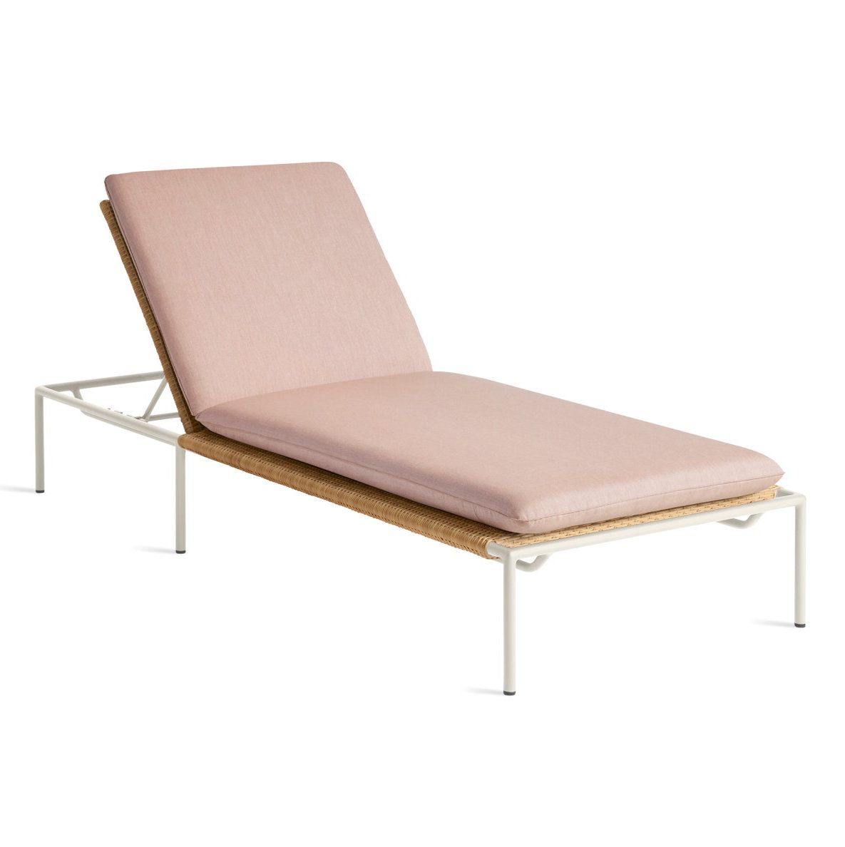 Dog Days 32'' Outdoor Powder Coated Aluminum Chaise Lounge, Sunbrella Linen, White