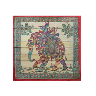 Radha Krishna sur Pashu Kunar | Paata, peinture de l'Orissa