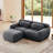 80.3" L-Shaped 2-Seater Sofa with Ottoman-1815100770