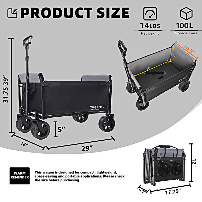 Convertible Folding Trolley With Dog Leash