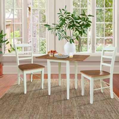 Cleversey 3 - Piece Drop Leaf Solid Wood Dining Set