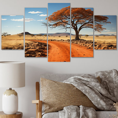 Paysage australien Outback Spectrum II - paysages, reproduction d'art sur toile - 5 panneaux