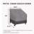 Outdoor Chair Cover Waterproof, Heavy Duty Patio Chair Cover, Windproof Outdoor Furniture Cover With Air Vent (2 Pack-33.5Wx31.5Dx36h Inch, Gray/Dark Gray)