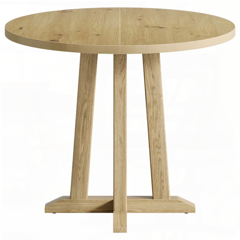 Table ronde compacte - grain de bois 31,5 po, 2 à 4 sièges, multi-usage