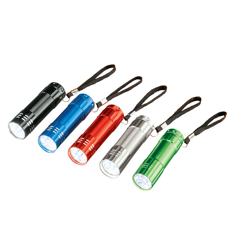 Ensemble de 5 lampes de poche colorées avec 9 DEL