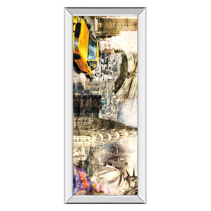 Art mural Urban Vibes - 18 po x 42 po - Cadre en miroir