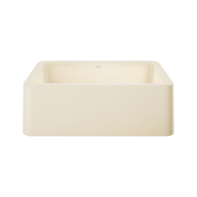 Évier de cuisine à tablier frontal en Silgranit de L 30 po x l 19 po avec crépine à panier Ikon