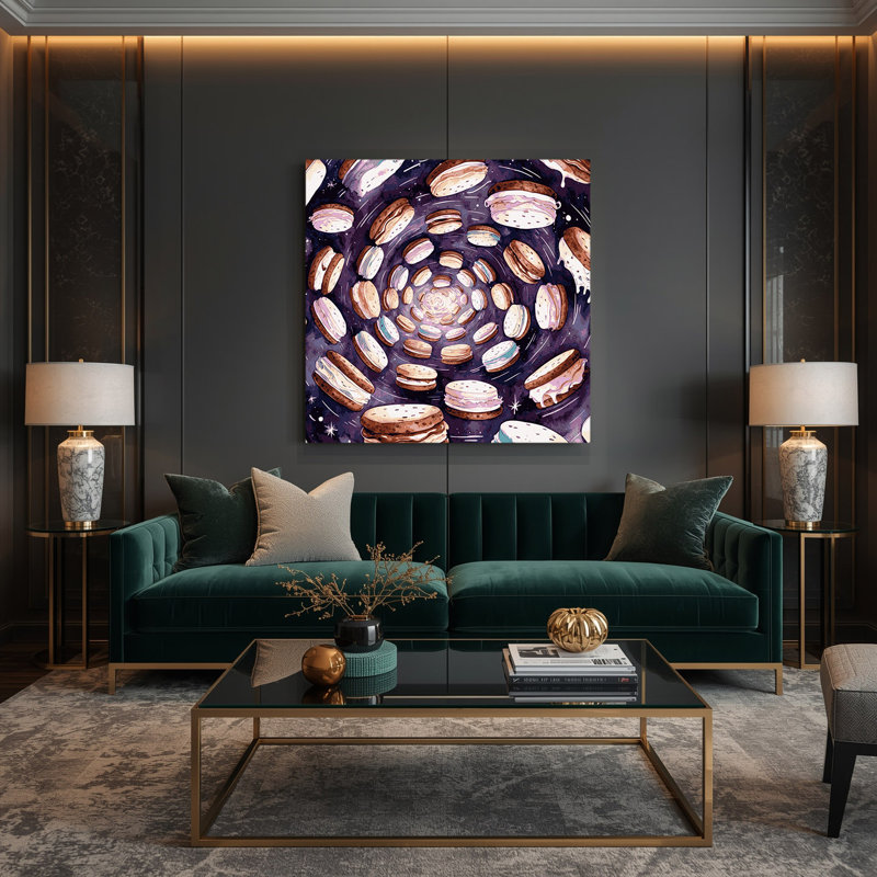 Art mural sur toile, "Desserts glacés", H 16 po x l 16 po