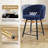 26" Swivel Upholstered Counter & Bar Stool with Metal Frame-2012528802