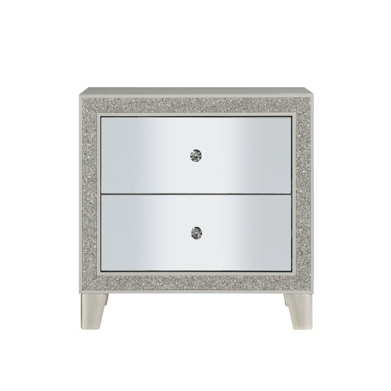 Table de chevet à finition miroir Sliverfluff