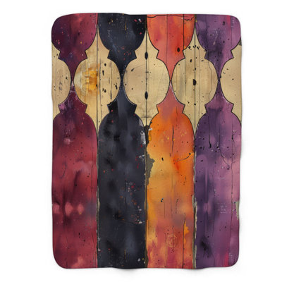Mauve vieilli - couverture en sherpa de qualité supérieure 1 pièce