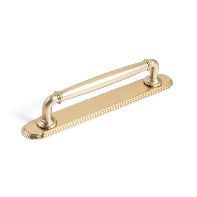 American Classic Antique Bar Pull With Backplate(G014), 5", Champagne Bronze