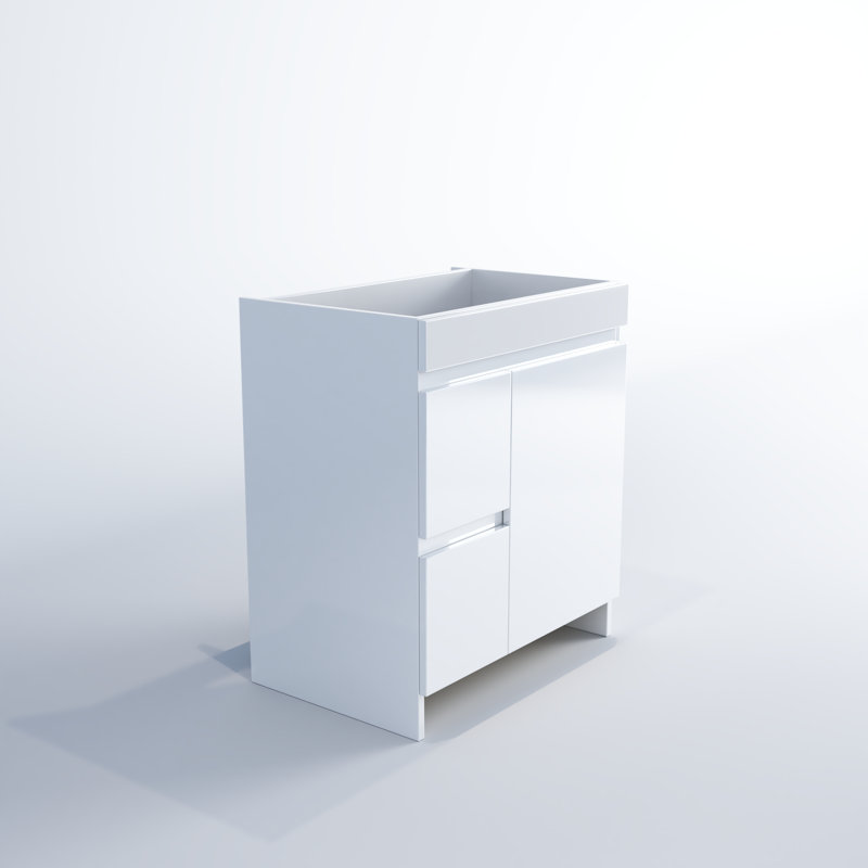 Cinnamon 30 " Single Bathroom Vanity Base, Glossy White