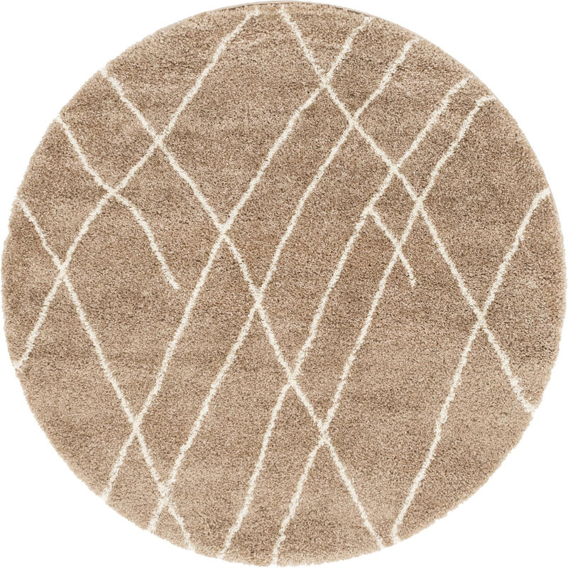 Geometric Indoor Rug, Round 6'