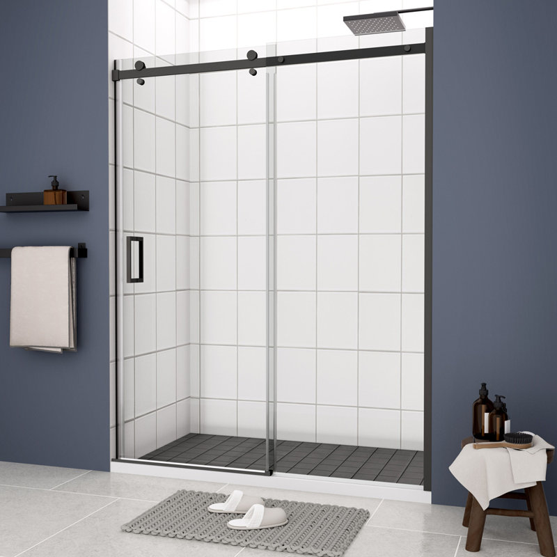 Sliding Shower Door With Tempered Glass