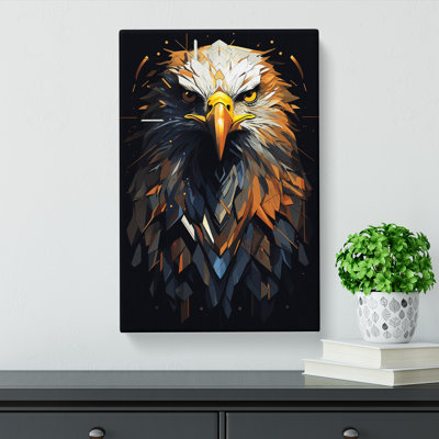 Eagle Geometric Art - Wrapped Canvas