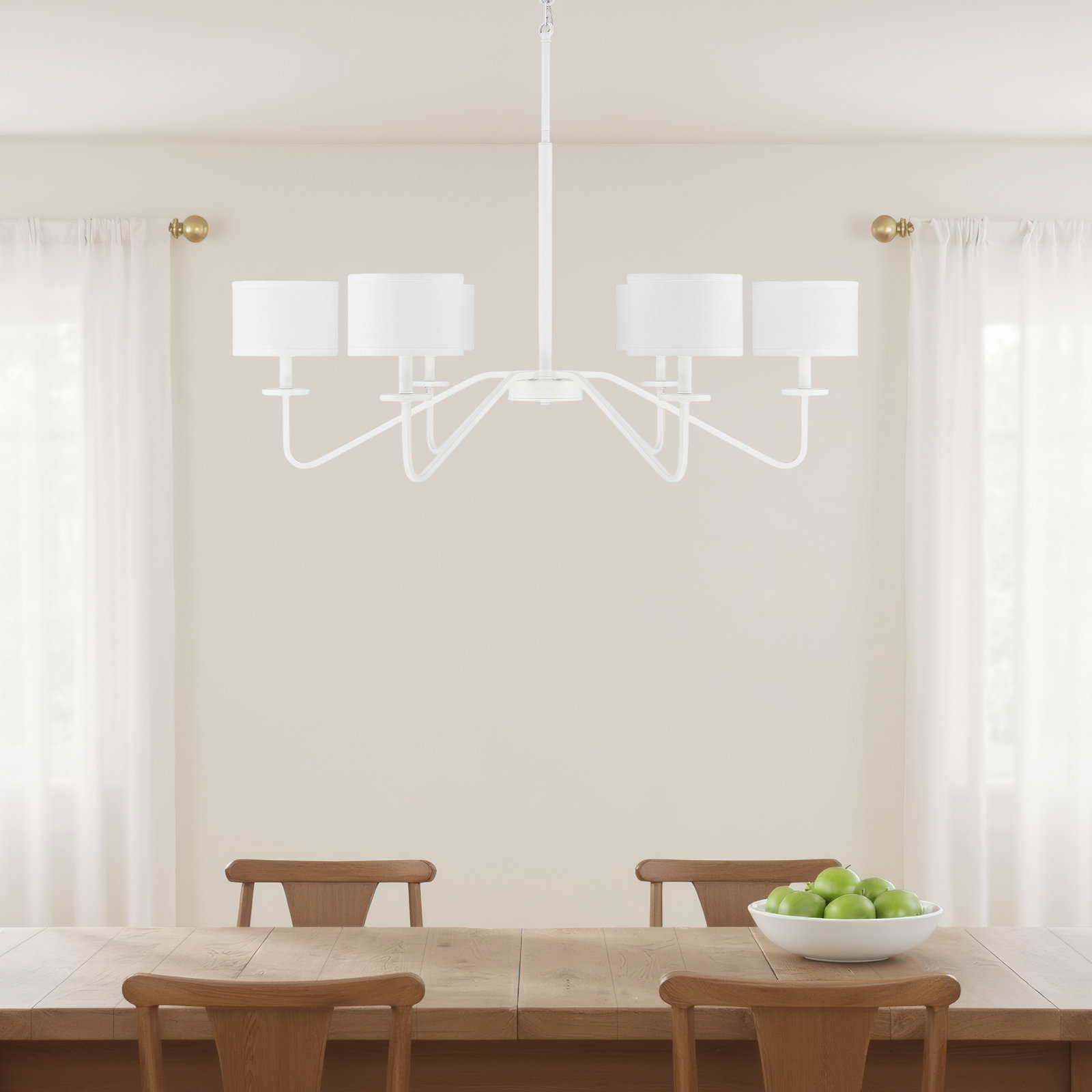 6 - Light Dimmable Chandelier