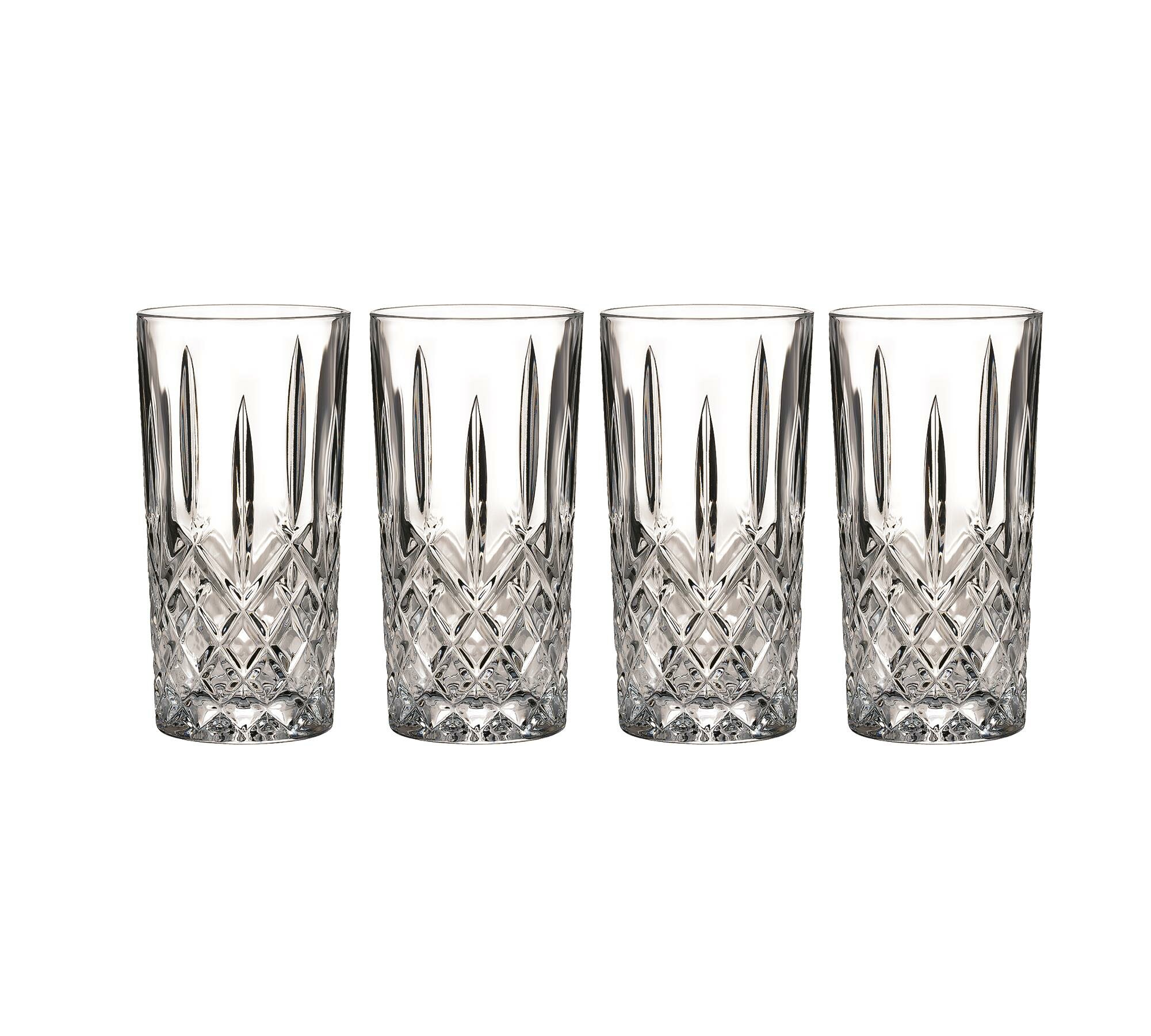 block linea crystal set of 8 tall cooler highball glasses 7 in