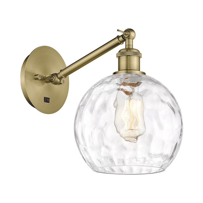Shauna Steel;Cast Brass Armed Sconce, Antique Brass, Incandescent