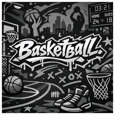Tapis de bain Basketball Graffiti Art