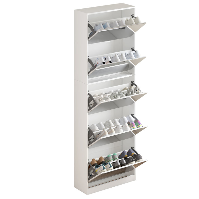 24 armoires à chaussures avec miroir pleine grandeur pour vestibule, chambre à coucher et couloir