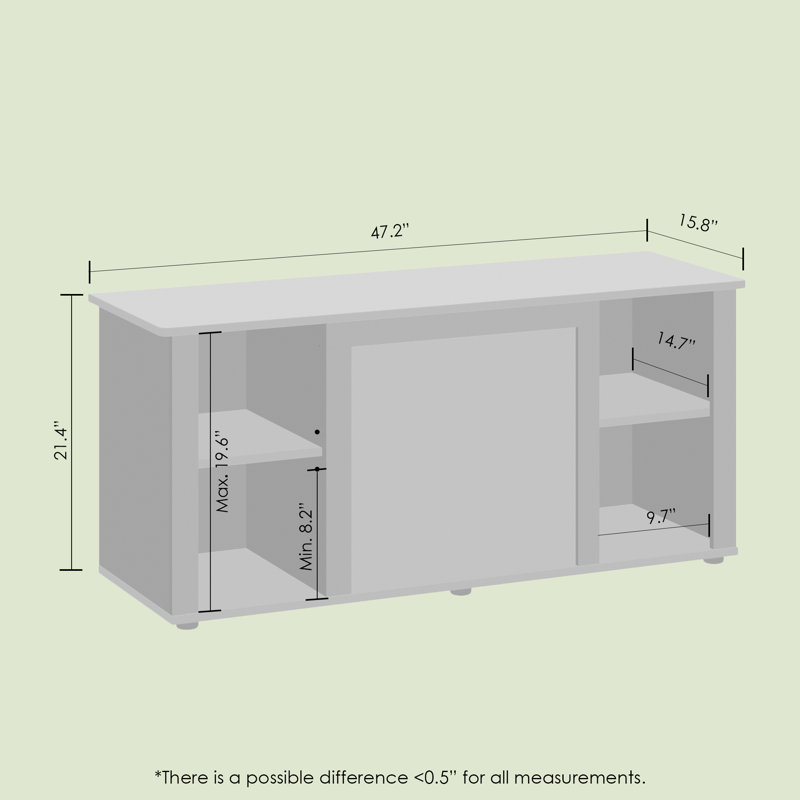 Farman Unfinished TV Stand for TVs up to 55" with Fireplace Included
