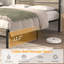 Base de lit pleine grandeur en métal avec tête et pied de lit en bois Alicia, lit plateforme rustique industriel avec support en acier robuste, aucun sommier requis, rangement sous le lit, sommier anti-bruit, gris ardoise-1830588108-1758276668