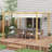 10 Ft.W Metal Pergola with Canopy-94286575-94286574