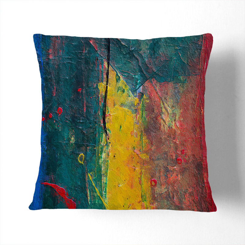 Abstract Square Throw Cushion, 55 x 55 cm, White