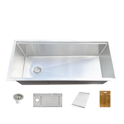 37'' L Undermount Single Bowl Stainless Steel Kitchen Sink