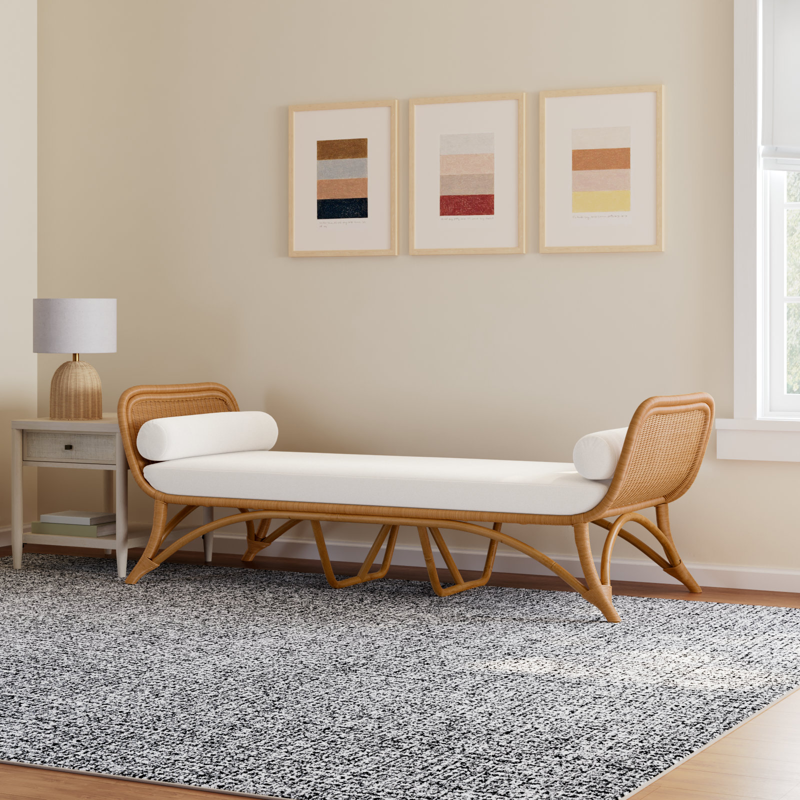 Colb Veve Bohemian Light Honey Rattan Daybed