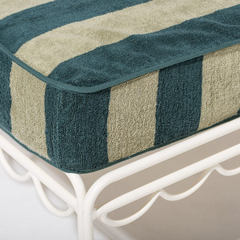 Lounger Towel, Terry Green Stripe