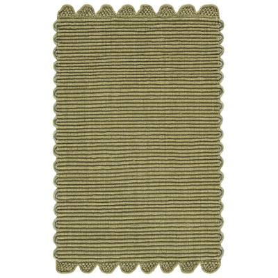 Montauk 323, 85% laine tissée à la main; Tapis rayé 15% coton recyclé
