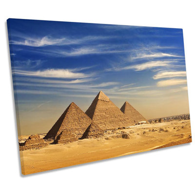 Egypt Pyramids Landscape - Wrapped Canvas Print