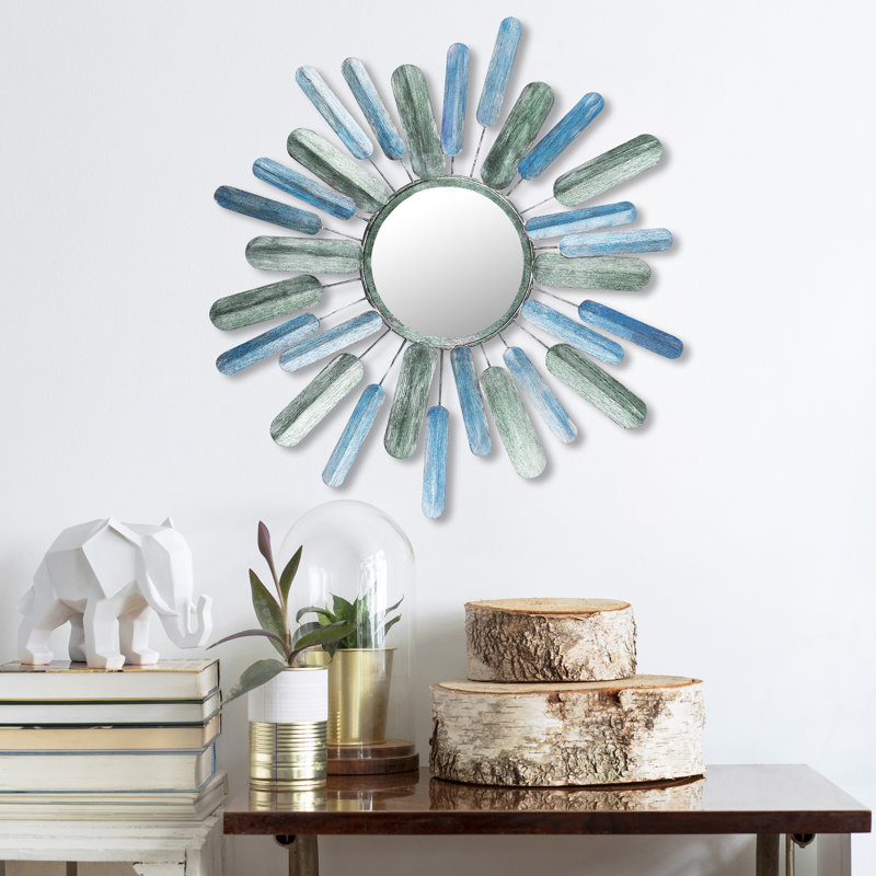 Hand-Painted Decorative Metal Wall Accessory, 29.5 x 29.5 x 2.0 inches | 100% Metal, Thickness: 0.06 inches | Unique Art Piece with Easy Wall-Mount Design, Ideal for Home Décor, Color Variations for a Personal Touch