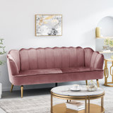 Conesha Velvet Flared Arm Sofa Convertible Sofa Modern Sofa Living Room Sofa