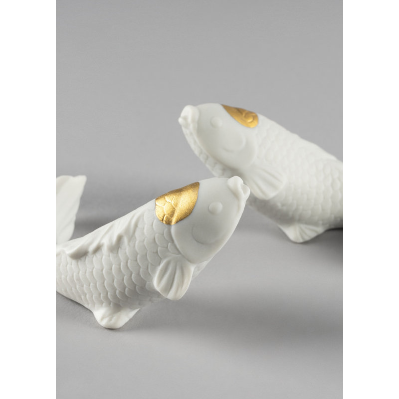 Ensemble de 2 figurines d’accessoires koi