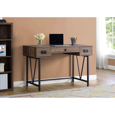 Computer Desk, Home Office, Laptop, Storage Drawers, 48"L, Work Laminate, Metal, Transitional