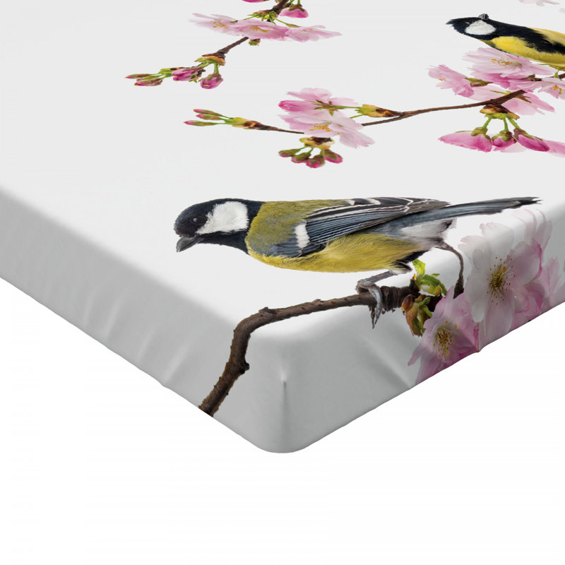 Microfiber Floral Fitted Sheet, Full/Double Fitted Sheet