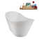 67" Streamline Soaking Freestanding Tub and Tray With Internal Drain