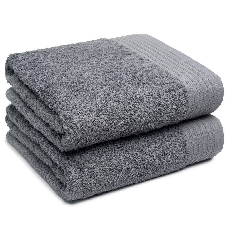 Lorena Midweight Bath Sheet, Dark Gray