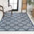Amora Traditional Mediterranean Tile Design Navy/Cream Indoor/Outdoor Rug-135048145