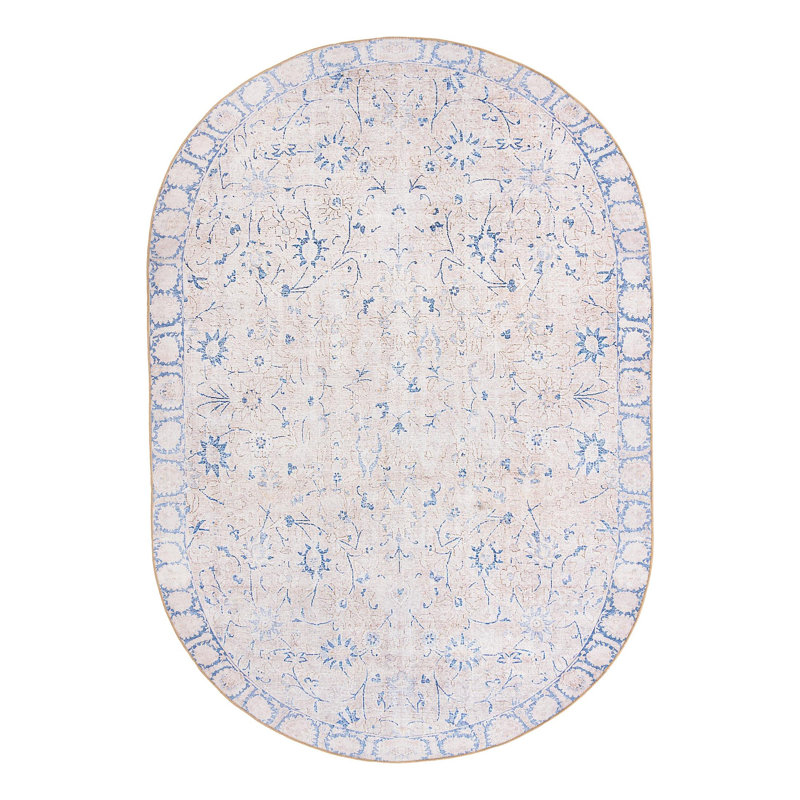 Tapis beige Sixtine, Ovale 7 pi 6 po x 10 pi 6 po