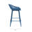 Caraballo Crippen 26" Counter Stool with Low Ergonomic Back for Indoor or Outdoor with Metal Legs and Footrest-240848591