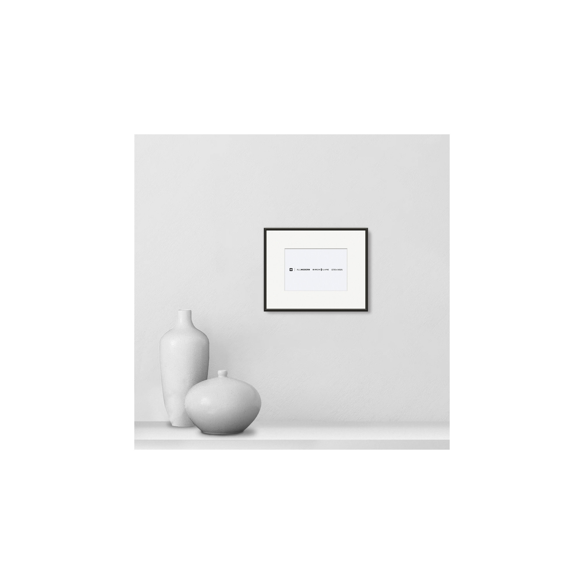 Feronia Metal Picture Frame with Mat, 6" x 4", Black