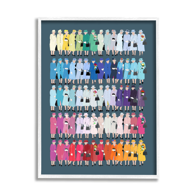 «Rainbow» par Amelia Noyes, H 14 po x l 11 po x P 1,5 po, Giclée encadrée blanc bord de mer
