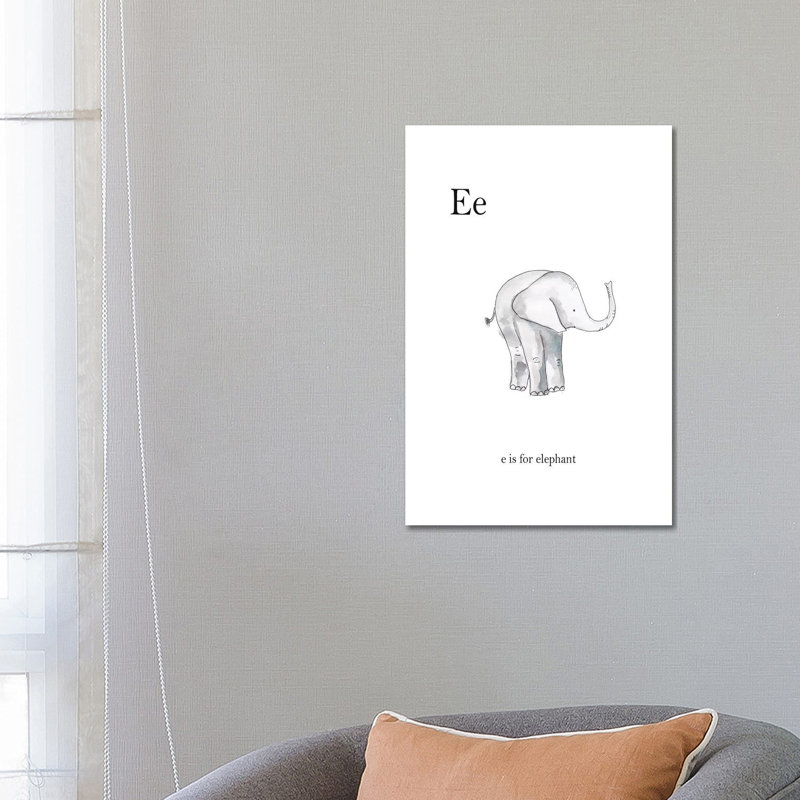 Ee Is For Elephant by Leah Straatsma - Wrapped Canvas Print, 66.04 cm H x 45.72 cm W x 1.91 cm D