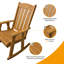 Chaise berçante d'extérieur en bois massif Ruvimbo-86843594