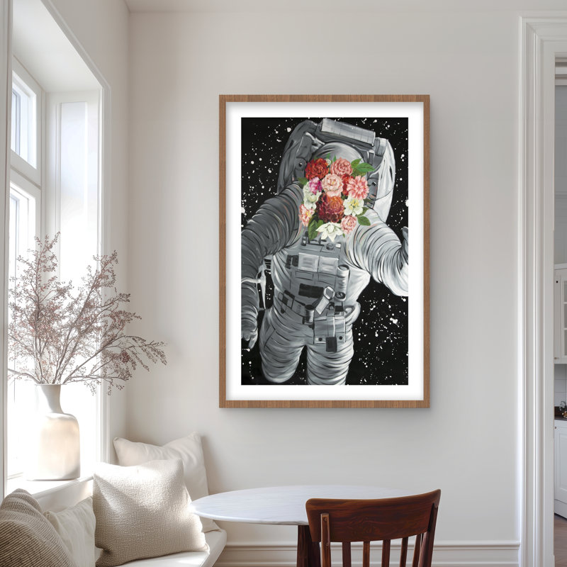 «Dreaming of Space - Earth & Galaxy», reproduction encadrée, H 36 po x l 24 po, Brun