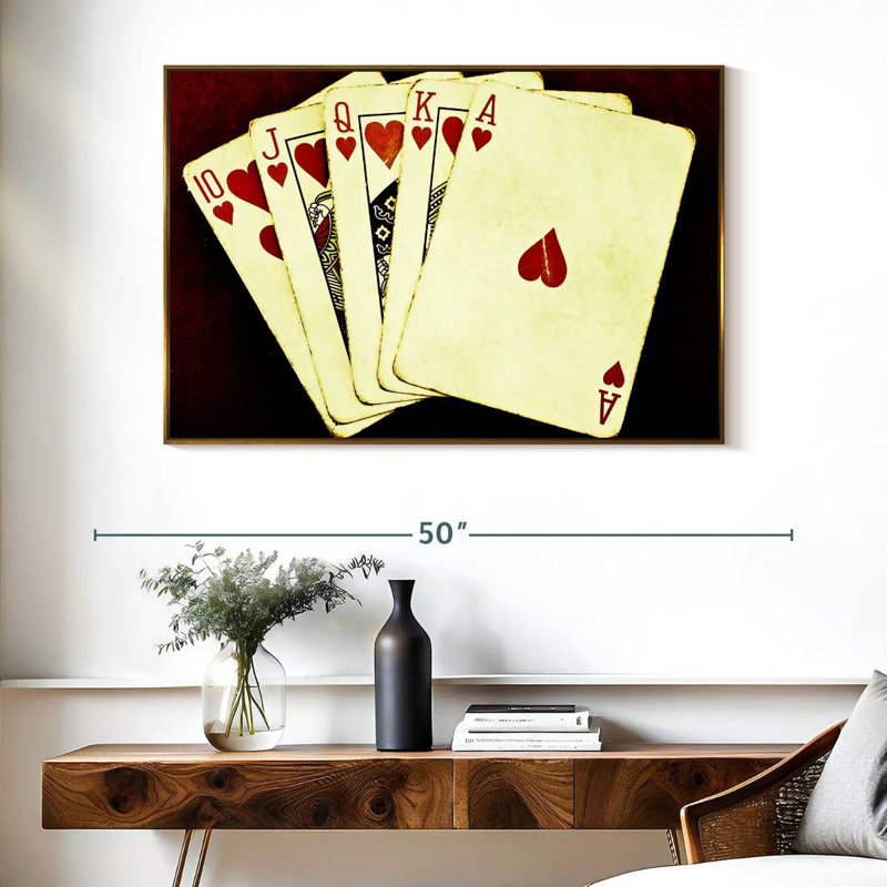Quinte royale, Cadre flottant doré, 40 po x 27 po